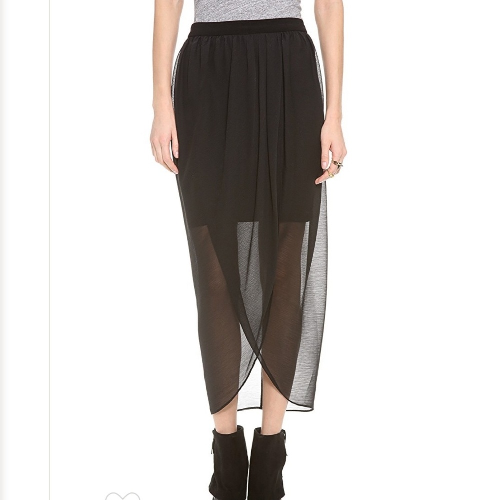 AIR by Alice & Olivia Tulip Drape Front Skirt